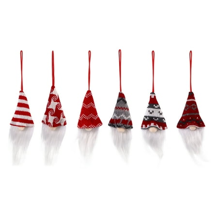 

6pcs Swedish Santa Gnome Doll Pendants Gnome Tomte Christmas Hanging Decor