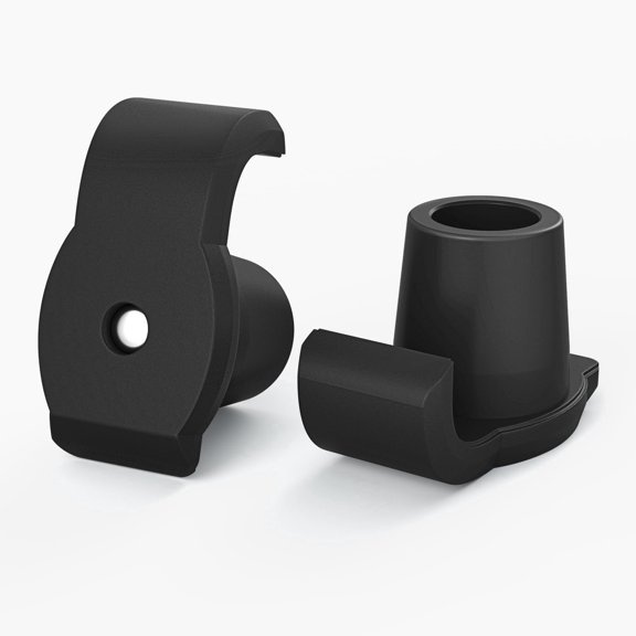 SupreGear 2-Pack 1" Ball-Type Walker Glide Caps, Replacement Tips for Folding Walkers, Black