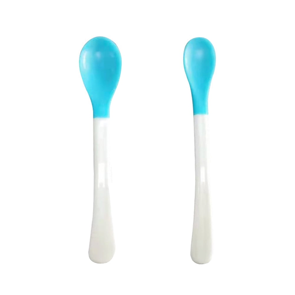 Moonkie Silicone Baby Spoons Set of 4, Soft-Tip Spoons for First