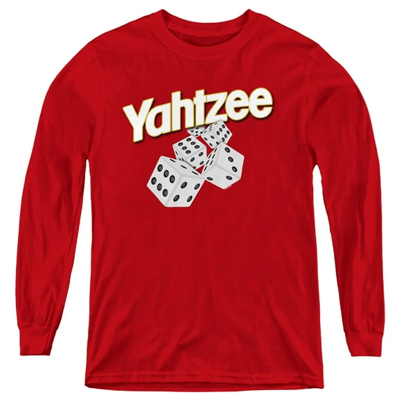 Yahtzee - Tumbling Dice - Youth Long Sleeve Shirt - Large