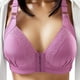 thumbnail image 3 of Gibobby Brasier Mujer Sujetador grande para dormir con hebilla lateral frontal para mujer(Morado,44), 3 of 4