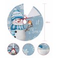 thumbnail image 7 of Blue Snowman Christmas Christmas Tree Skirt 48 Inches Large Christmas Skirt Tree, Xmas Snowflake Birds Tree Skirt Christmas Decorations for Fireplace Party Holidays Indoor Outdoor, 7 of 7