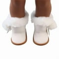 thumbnail image 5 of AmaMary 3 Pairs 18" Doll Winter Plush Shoes American Doll Accessories Winter White Plush Snow Boots, 5 of 5