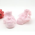 thumbnail image 2 of 3 Pairs Baby Girl Lovely Lace Ruffle Frilly Cotton Ankle Socks Newborn Warm Floor Socks 0-6M, 2 of 7