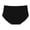 Black, variant on Seamless Ribbed Bikini Panties For Women With High Rise Waist And Sexy Wave Hem Design Featuring Stretchy Cheeky Coverage Green S