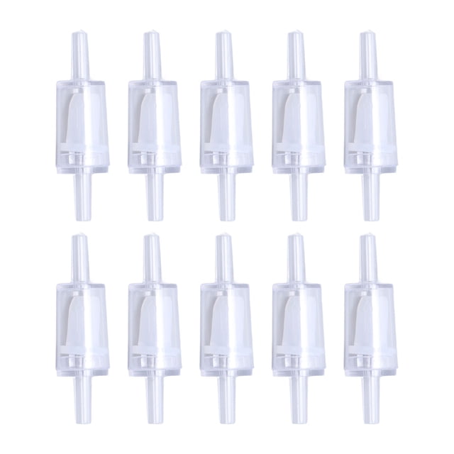 10 Pcs Check Valve 4mm PP Air Pump Aquarium 1 Way Water Stop Check Valve for Fish Tank White