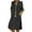 Black Grey, variant on utcoco casual loose women's long sleeve denim shirt dress