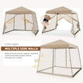 thumbnail image 7 of COOS BAY 10' x 10' Slant Leg Pop Up Canopy Tent w/ Mosquito Netting (Beige), 7 of 7