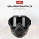 thumbnail image 3 of Máscara de motocicleta Gafas HD con filtro de boca para casco abierto Motocicleta Protector de ojos de campo traviesa oso de fresa  Hogar, 3 of 4