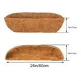 thumbnail image 2 of 24'' Trough Coco Liner for Hanging Basket - Natural Coconut Fiber Planter Replacement Liner - Coco Coir Fiber Basket Liners Mat for Planters Window Box Garden Flower Vegetables Planting Pot 1 Pack, 2 of 7