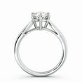 thumbnail image 3 of Dash Jewel 1.1 Ct Round Cut Lab Created Diamond Engagement Ring – 14K White Gold Plated Ring – Heart Prong Solitaire for Women – Romantic Proposal Ring – Gift for Celebrating Moments, 3 of 4