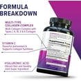 thumbnail image 3 of Vitauthority Multi Collagen Peptides Supplement, Hydrolyzed Collagen Vitamin Pills with Vitamin C and Hyaluronic Acid, 180 Capsules, 3 of 7