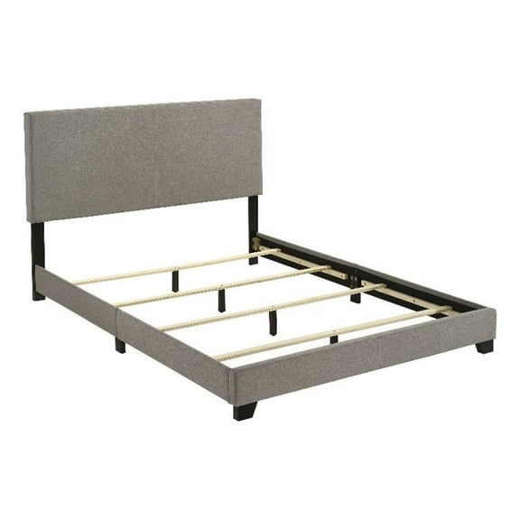 Dorian Fabric Upholstered Queen Panel Bed Taupe