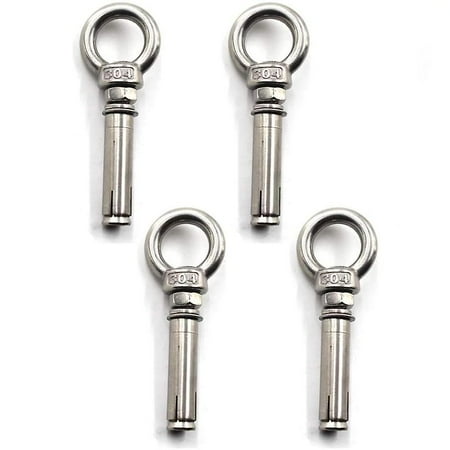 

FACI m6x70mm 304 Stainless Steel Ring Hoist Ringwith Heavy Duty Extension Buckle Hoist Ring Hook(3pcs)