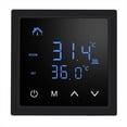 thumbnail image 1 of Termostato Inteligente de 16 A, Controlador de Temperatura para Calefacción por Suelo Radiante con Pantalla Táctil LED, Control de Calefacción Eléctrica de 85-265 V, Color Negro, 1 of 8