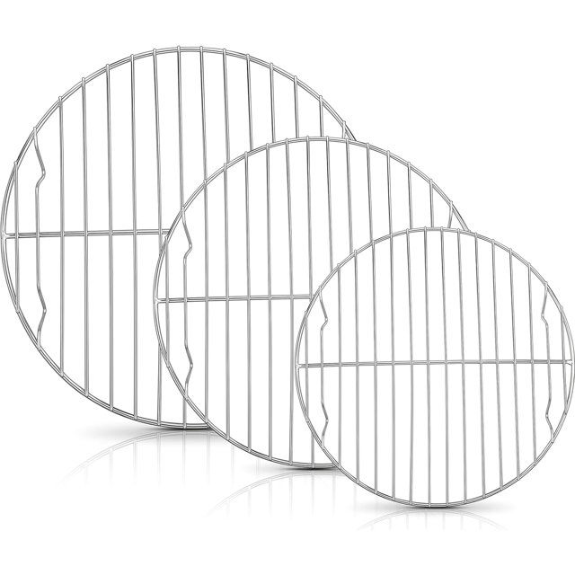 Herogo Round Baking Rack Set of 3, 10.6\u201d & 9\u201d & 7.6\u201d, Stainless Steel Cooling Cooking Racks, Grill Steamer for Oven Pot Air Fryer Canning, Rust Free, Dishwasher Safe