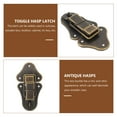 thumbnail image 5 of LOLIPPYY 8Pcs Iron Toggle Hasp Latch for Tool Box and Wooden Box Decorative Hasp 3.73X2.04X0.59in, 5 of 8