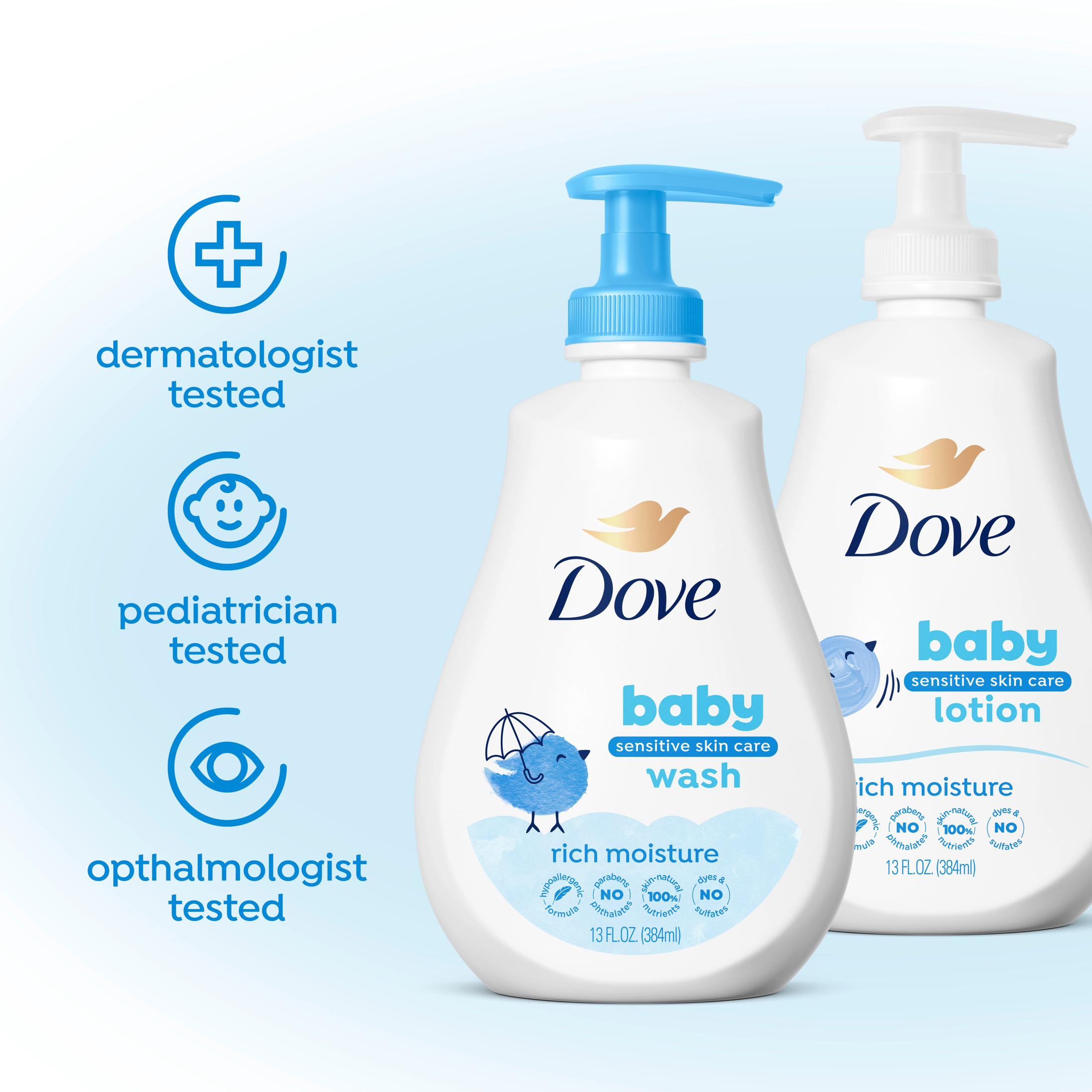 Baby Dove Rich Moisture Baby Wash - 2 Pack, 13 oz photo 8