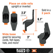 Klein Tools MODbox Multi-Hook Rail Attachment, 2-Pack