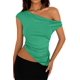 thumbnail image 1 of Remera PRETTYGARDEN 2025 Verano Top con Hombros Descubiertos y Fruncido Talle S, 1 of 8