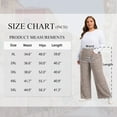 thumbnail image 5 of LANREMON Womens Plus Size Ribbed Loose Wide Leg Pants with Pockets Casual Lounge Pants High Waisted Palazzo Trousers, 5 of 7