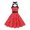 Red, variant on Toddlers and Baby Girls' Sleeveless Dress Polk High Washion Dress for Stage s Spaghetti Strap Bodice with Dramatic Full Dresses for Dance Party Summer Dresses M