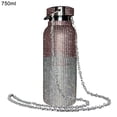 thumbnail image 2 of Joernso 350ml/500ml/600ml/750ml Vacuum Bottle Fashion Large Capacity Portable Stainless Steel Faux Diamond Water Bottle Birthday Gift, 2 of 8