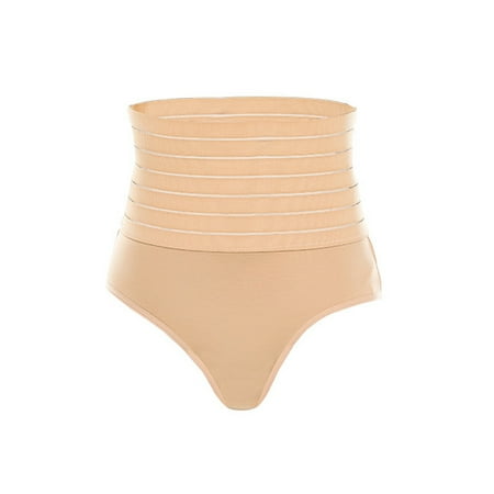 

YXGla High Waist Striped Body Shaper Butt Lifter Slimming Tummy Briefs Seamless Panties for Daily Wear