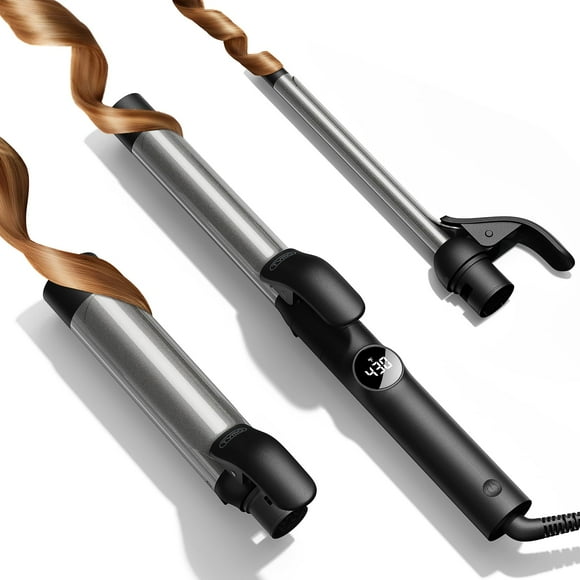 TYMO Upgraded Curling Iron Set - 1/2, 1, 1 1/2 Inch Professional Ceramic Hair Curler for Spiral Curls & Beach Waves, Ionic Curling Wand for Women Sho