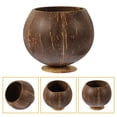 thumbnail image 3 of FUEENIRVA Coffee Colored Coconut Shell Cup 1Set 4.3x4.3x4.1In, 3 of 6