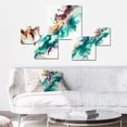 thumbnail image 2 of Designart "Earth Mystery In Terra Rosa" Abstract Liquid Ink Metal Wall Art Prints Set, 2 of 5