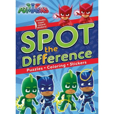 Pj Masks Spot the Difference : Puzzles, Coloring, Stickers