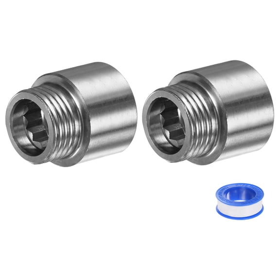 Uxcell Shower Head Extension Arm, Stainless Steel G1/2 Male to Female Extension Pipe Fitting 1.18"/30mm 3pcs