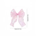 thumbnail image 3 of 12Pcs Iridescent Pink Christmas Bow Ornaments, Large Sheer Fabric Bows for Christmas Tree Wreath Garland Gift Wrap Holiday Decor, 3 of 6