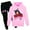 Pink, variant on Girl's 2 Piece Outfits Aphmaus Long Sleeve Hoodies Sweatshirts and Sweatpants Set Kids Casual Tracksuits