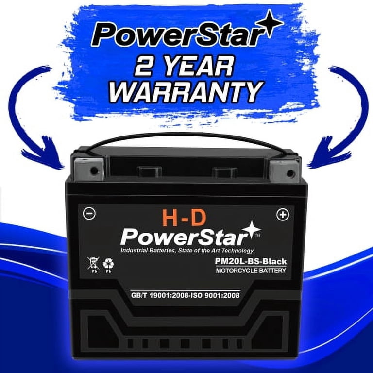 PowerStar 20L-BS Snowmobile Battery Compatible with Ski-Doo MX Z X