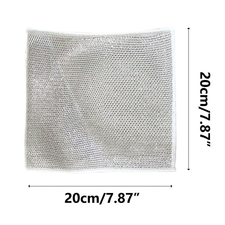 LSLJS Multipurpose Wire Dishwashing Rags for Wet and Dry Wire