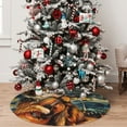thumbnail image 5 of Lsque Starry Night Guitar Dog Print Christmas Tree Skirt, Tree Skirt with Ties or Velcro, Perfect for Holiday Decorations, Halloween, and New Year-36", 5 of 7