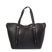 Italian Leather Top Handle Bag, Black