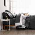 thumbnail image 3 of Dintszyayue White Gray Comforter Set Queen,7Pcs Abstract Gradient Soft Bed in a Bag Adult(90"x90"), 3 of 7