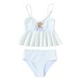 thumbnail image 3 of Girls Swimsuits Adjustable Strap Ruffled Swimsuits Girls 2 Piece Bikini Sets Bathing Suit Girls Size 6-7 Years, 3 of 8