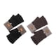 thumbnail image 1 of 2 pares de guantes de invierno convertibles, guantes de punto grueso de medio dedo con funda 1102, 1 of 5