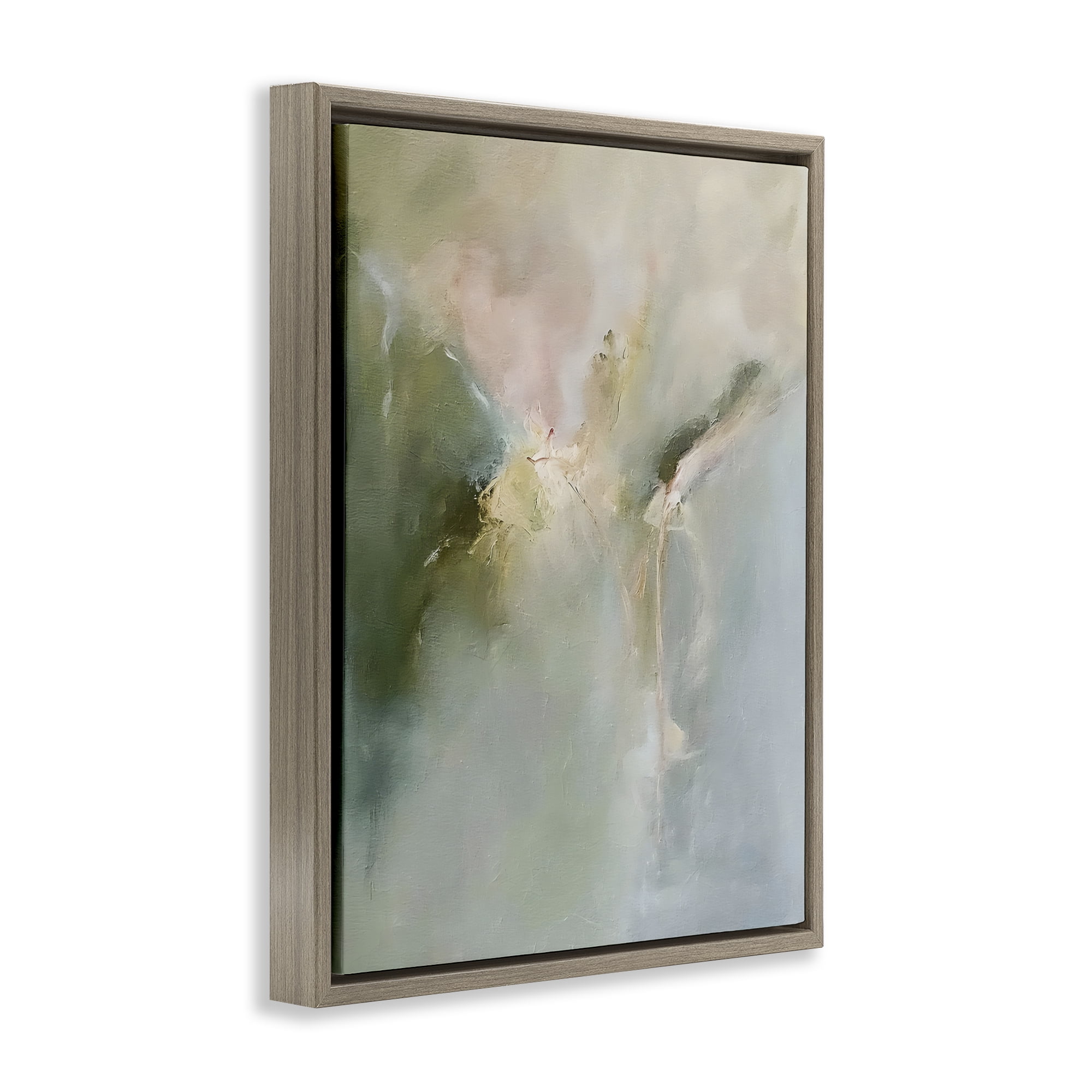 Stupell Industries Ethereal Brushwork Harmony Brown Framed Floater Canvas Wall Art, design by Riley B