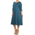 thumbnail image 3 of MOA COLLECTION Women's Plus Size Women's Jersey Knit A-Line Dress, 3 of 6