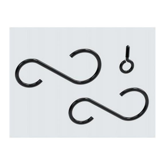 National Hardware N275-149 Extension Hanging Hook Kit, Black, 3-1/2 In. - Quantity 5