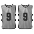 thumbnail image 4 of Tignapoo Adult Sports Training Vests - 12 Pack Reversible Jerseys with Numbers 1-12, Grey Color, Quick-Dry and Breathable Fabric for Football and Basketball Practice, 4 of 6