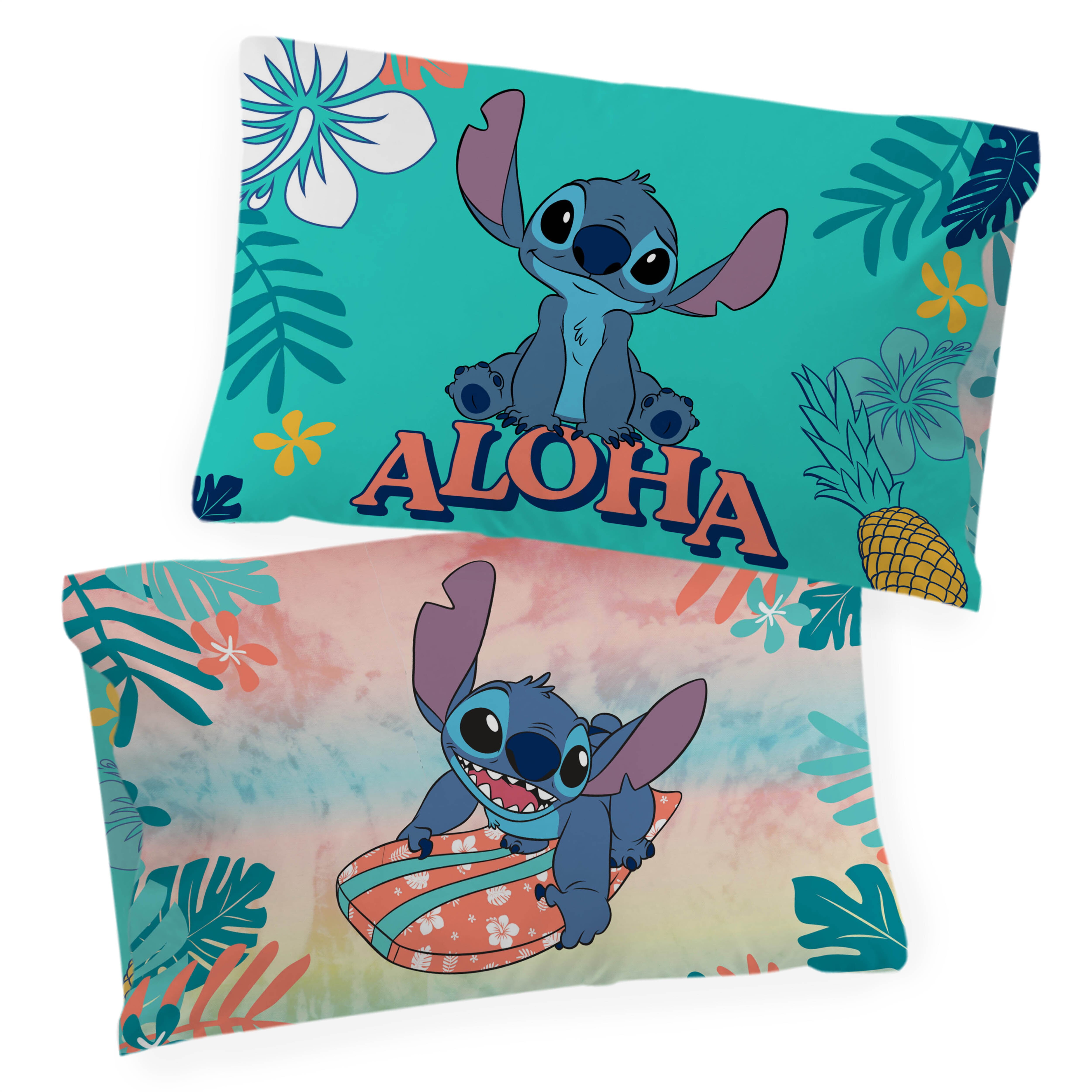 Stitch Island Vibes 3-Piece Reversible Queen Comforter & Pillowcase Set, Polyester, Multicolor