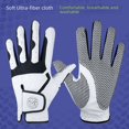 thumbnail image 3 of Guantes de golf para hombre, tela de ultrafibra, antideslizante, transpirable, resistente al desgaste, suministros de golf lavables, 3 of 5