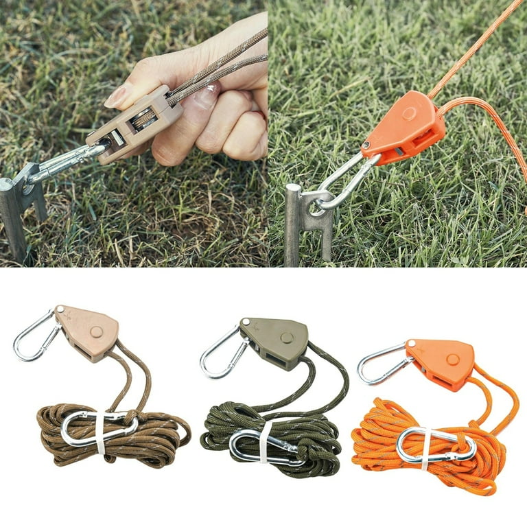 ✪ Tent Rope Lock Pulley Adjuster Fixed Buckle Rope Reflective