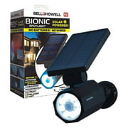 Angle View: Bell + Howell Solar Outdoor Motion Sensor Activated Integrated Bionic LED Spotlight, Black (New Open Box)